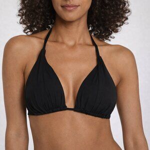 La Blanca Island Goddess Halter Bikini Top – Black